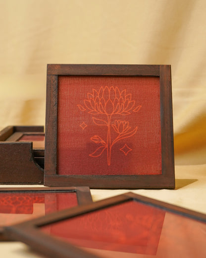 Shukr Red Coaster Set