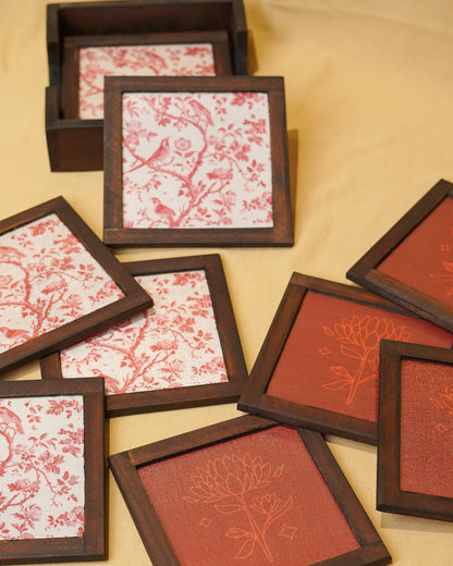Shukr White & Rose Coaster Set