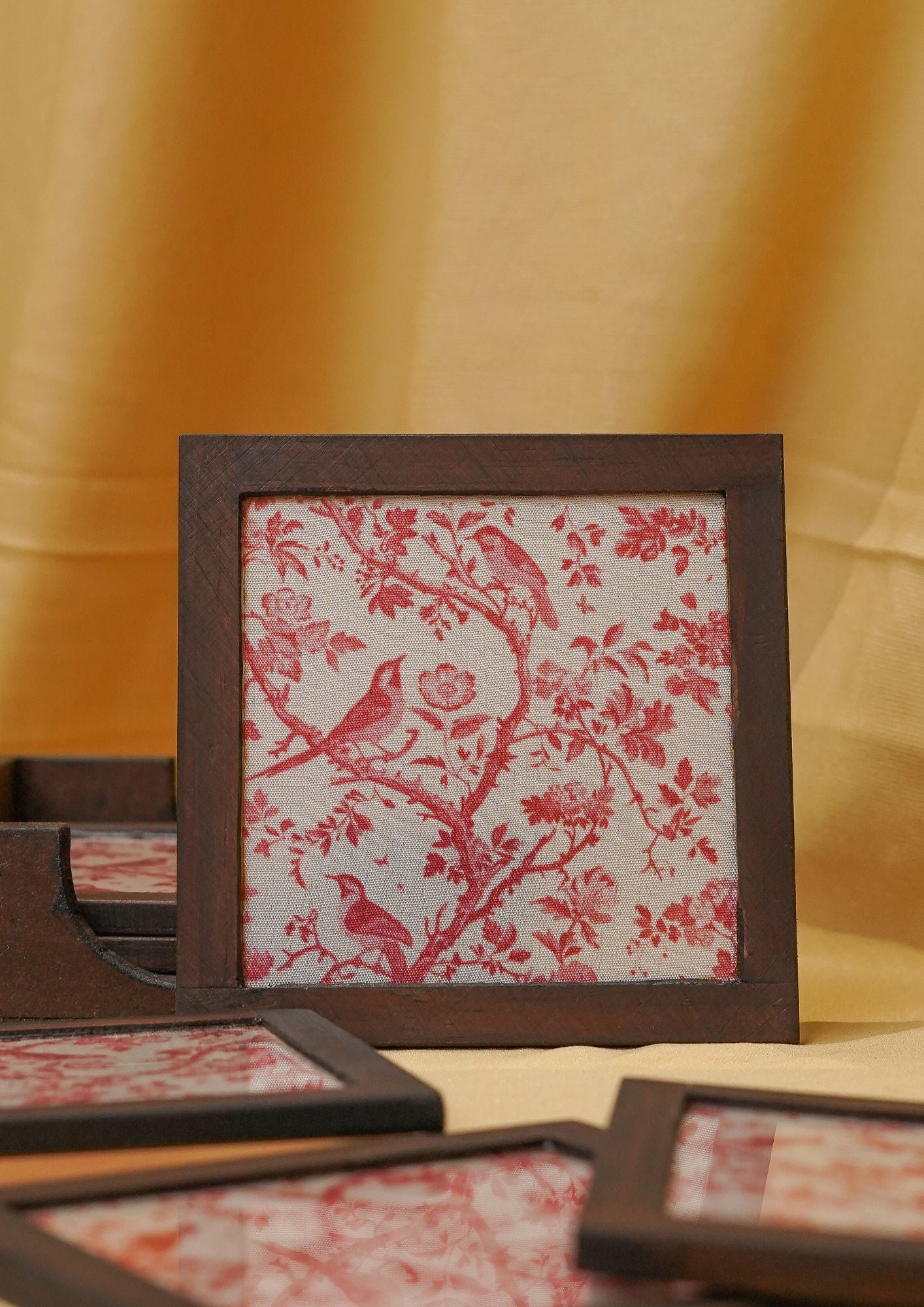 Shukr White & Rose Coaster Set